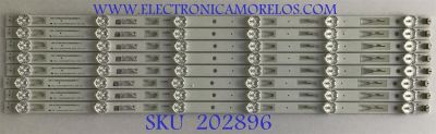 KIT DE LED'S PARA TV PIONEER / JVC ((8 PIEZAS)) / NUMERO DE PARTE CRH-AT58D12003030080696KREV1.1 / 4C-LB580T-XR1 / E479275 / PANEL LVU580CHDX / DISPLAY CV580U1-T01 / MODELOS SI58UR / PLE-58S09UHD