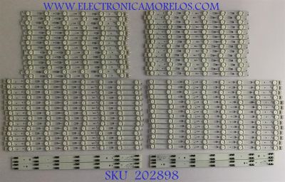 KIT DE LED'S PARA TV SAMSUNG ((56 PIEZAS)) / NUMERO DE PARTE BN96-48091A / BN96-48092A / L1_Q70_G5_FAM_LR7(1)_1(1)_R1.1_SBQ_100_LM41-00711A / L1_Q70_G5_FAM_M6(1)_R1.1_SBQ_100_LM41-00712A / LM41-00712A / LM41-00711A / MODELO QN75Q7DRAFXZA / QN75Q70RAFXZA