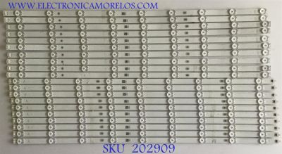 KIT DE LED'S PARA TV VIZIO (20 PIEZAS)(AZULES)  / NUMERO DE PARTE LB6507N V1_02 (10 PIEZAS) / LB6507N V0_02 (10 PIEZAS) / 09810108DH02 / 09810108DH04 / 09810108 / PANEL TPT650UA-QVN07.U REV:S900C / MODELOS M657-G0 / M658-G1 / M658-G1 LTCWYHMV