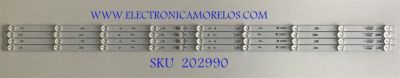 KIT DE LEDS PARA TV JVC (4 PIEZAS) / 4C-LB500T-HR4C / 50HR332M09A0 V0 / 50D1200 / LE0N06R0-D-K / PANEL LVF500CMDX / MODELO S150FS / 96CM