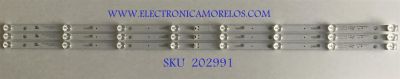 KIT DE LED'S PARA TV HKPRO ((3 PIEZAS)) / NUMERO DE PARTE TL43JTX332M08A0 V0 / PC64366B / 035-430-3030-A / E320262 / PANEL LVF430CSD0 E1 V54 / MODELO HKP43F16