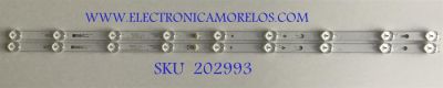 KIT DE LEDS ORIGINAL PARA TV HKPRO 2 PIEZAS / NUMERO DE PARTE TCL40D09-ZC22AG-06E / 303TC400032E / 4C-LB400T-ZC1 / 190613AB10 / TC400M01 / PANEL LVF400CMDX / MODELOS SI40FS / HKP40SM9