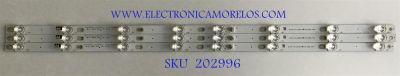 KIT DE LEDS PARA TV TCL (3 PIEZAS) / 4C-LB4308-ZM02J / 0EM43LB06_LED3030F2.1_V1.5_20160923 / PANEL LVF430ND1L