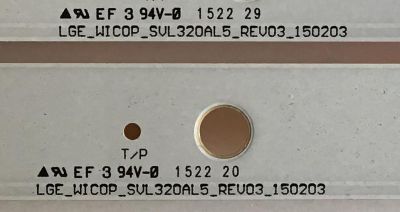 KIT DE LEDS PARA TV LG (2 PIEZAS) / LC32490152A / LGE_WICOP_SVL320AL5_REV03_150203 / 150203 / PANEL NC320DXE-SADP2 / MODELO 32LF510B - Imagen 2
