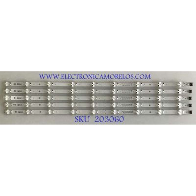 KIT DE LEDS ORIGINAL PARA TV LG 5 PIEZAS / NUMERO DE PARTE EAV64993001 / SSC_Y19_TRIDENT_65UM73_S / SSC_Y19_TRIDENT_65UM73_REV00_190823 / PANEL NC650DQG-AAHX1 / NC650DQG-AAHX3 / MODELO 65UM7300PUA / 65UN7300PUE / 65UN7300AUD / 65UN6955ZUF
