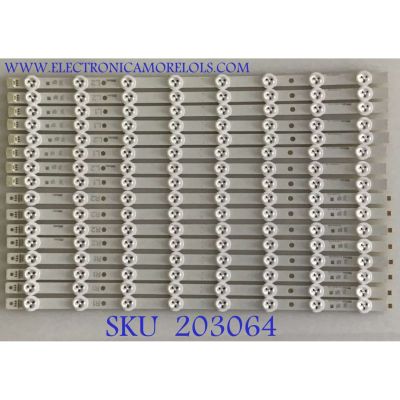 KIT DE LEDS PARA TV LG (16 PIEZAS) / NA1417XCA / 6916L-2239A / 6916L-2240A / 6916L-2238A / 6916L-2237A /  PANEL LD490DNUN (TH)(C2) / MODELO 49VL5B-B.AUSDLJM