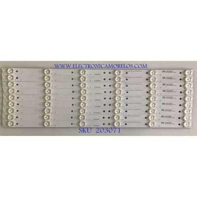 KIT DE LEDS PARA TV TOSHIBA / 7838-491012-05405411 / B-CNK49D656 / 1027436 / PANEL K490WDR1 / MODELO 49L420U