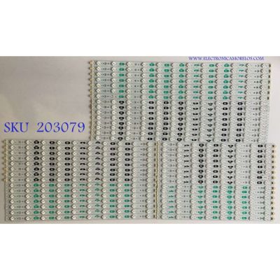 KIT DE LEDS PARA TV SHARP (45 PIEZAS) / 5070 / 5072 / 5073 / 5074 / PANEL LK800D3GW10Z / MODELO LC-80LE633U