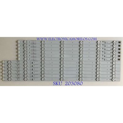 KIT DE LEDS PARA TV WESTINGHOUSE (12 PIEZAS) / 910-550-1003 / CRH-M5535351306L3B1REV1.0C / MODELO DWM55F2Y1 TW-79607