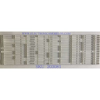 "KIT DE LEDS PARA TV SONY (INCOMPLETO 17 PIEZAS) / SVA650A09_REV04_9LED_140618 / SD65S04E0109EACB51L / PANEL T650QVF06.2 / MODELO XBR-65X850C / NOTA IMPORTANTE: KIT INCOMPLETO CONSTA ORIGINALMENTE DE 18 PIEZAS ((INCOMPLETO SOLO 17 PIEZAS))	"