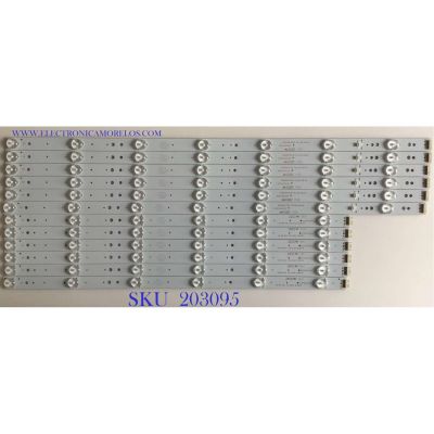 KIT DE LEDS PARA TV LTX (12 PIEZAS) / 303KJ550035 / KJ55D13L-ZC14F-02 / 2010001312/B2 / 140809B2 /MODELO CND-554KA