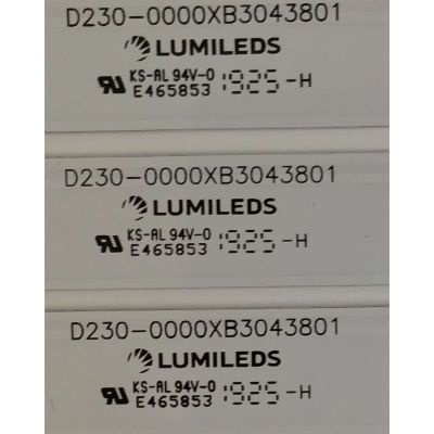 KIT DE LEDS PARA TV VIZIO ORIGINAL 3 PIEZAS / NUMERO DE PARTE 43R332M08A6 / 43R332M08A6 V0 / 43R332M08A6 V1 / 70401-00815 / 2970530 / D230-0000XB3043801 / D230-002PXB3043802 / PANEL BOEI430WU1-H / MODELOS D43FX-F4 / D43FX-F4 LHBFVNMV - Imagen 4