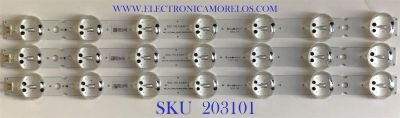 KIT DE LEDS PARA TV LG (3 PIEZAS) / EAV64755701 / SSC_Y19_TRIDENT_43UM73_REV00_181029 / SSC_Y19_43UM73 / PANEL NC430DQG-ABHX3 / MODELO 43UM7300AUE.BUSFLJM