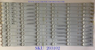 KIT DE LEDS PARA TV VIZIO ((12 PIEZAS)) / 140916-WS-480-012-638-L-DVT / MBL-48038D612WS0-L / 14019 / 48038D612WS0 / PANEL LSC480HN05-B01 / MODELO E48-C2 LWZQSGAR