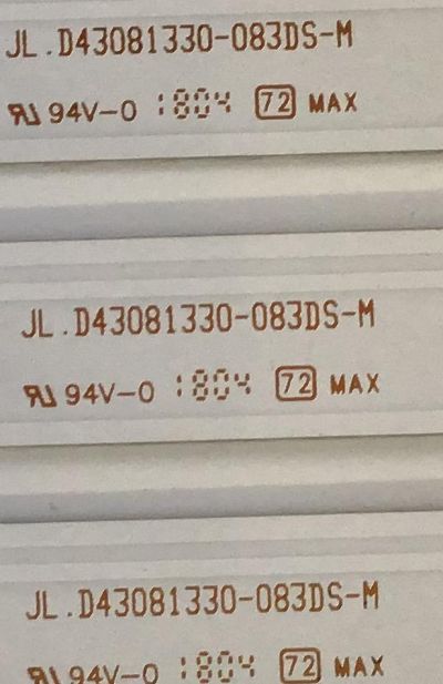 KIT DE LEDS PARA TV ONN / JL.D43081330-083DS-M / 19BH430 / N180510 / 1.61.001.000021 / MODELO 43'' - Imagen 3
