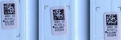 KIT DE LED'S PARA TV SAMSUNG (6 PIEZAS) / BN96-50319A / BN96-50320A / V0T7-430SMA-R0 / V0T7-430SMB-R0 / LM41-00885A / LM41-00886A / R1.0_TBD_100_7Pi / D3_CFM_R5 / D3_CFM_L5 / JL.D430A1330-408AR-M_V02 / MODELOS UN43TU8000 / UN43TU7000 / QN43Q60 - Imagen 2