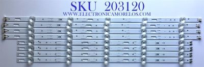 KIT DE LED'S PARA TV SAMSUNG (8 PIEZAS) / BN96-50316A / BN96-50315A / LM41-00871A / LM41-00872A / R1.0_TBJ_100_6_5PI / E5_CFM_L5(1) / E5_CFM_R5(1) / L1_TU7K / SVC550F53 / PANEL CY-BT055HGXV1H / MODELOS UN55TU8000 / UN55TU700DFXZA /  UN55TU8000FXZA WA03