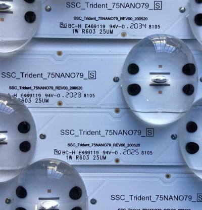 KIT DE LED´S PARA TV LG (5 PIEZAS) / EAV65003801 / SSC_Trident_75NAN079_S / SSC_Trident_75NAN079_REV00_200520 / E469119 / 1W R603 25UM / PANEL NC750DQG-ABGRC / MODELO 75NAN080UNA - Imagen 4