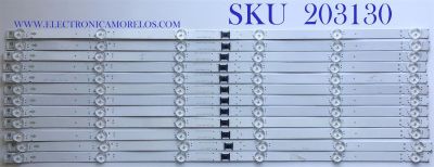 KIT DE LEDS PARA TV SONY ORIGINAL 12 PIEZAS / NUMERO DE PARTE LB6507Y / LB6507Y V0_06 / 6507Y00001 / E469119 / PANEL YSAF065CNO01 / MODELO XBR-65X800H