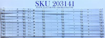 KIT DE LED'S PARA TV SONY (10 PIEZAS) / NUMERO DE PARTE L3_L_E5_CFP_S6_1_R1.0U3Q_1.0_LM41_01013A / U7L031 / U7L022 / C467A-01 / PANEL YSAF055CNS01 / MODELO KD-55X75CH / KD55X75CH