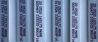 KIT DE LED'S PARA TV SANYO  (6 PIEZAS) / NUMERO DE PARTE  UDULEDEVL008 / LBM650M1001-IN-1(HF)(O) / UDULEDEVL008 REV.A / E466169  XY-M / PANEL HV650QUB-N9E / MODELO FW65R70F   A - Imagen 3