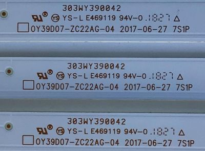 KIT DE LED'S PARA TV ELEMENT (3 PIEZAS) / NUMERO DE PARTE  303WY390042 / 0Y39D07-ZC22AG-04 / 532WY390M12 / E469119 / PANEL CN385CN7520 / MODELO ELSW3917BF - Imagen 2