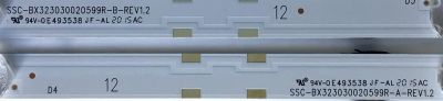 KIT DE LED'S PARA TV INSIGNIA (2 PIEZAS) / BX323030020599R / SSC-BX323030020599R-A-REV1.2 / SSC-BX323030020599R-B-REV1.2 / E 493538 / 09810104DC01 / 54M03J54505CA704PBX / 54M03J54505CA704PBX / PE5P-553J-2-7 / PANEL HV320WH8-F55 / MODELO NS-320310NA21 - Imagen 3