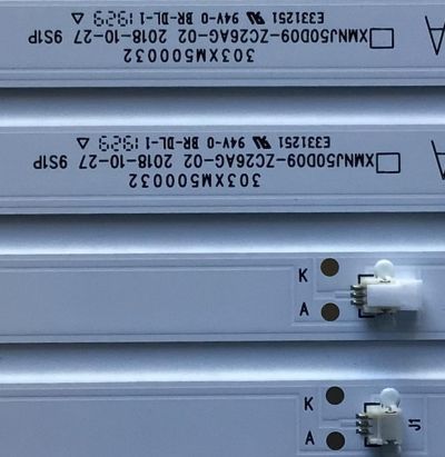 KIT DE LEDS PARA TV ATVIO ORIGINAL 4 PIEZAS / NUMERO DE PARTE 303XM500032 / XMNJ50D09-ZC26AG-02 / 2010055721-1 / 532WY500M05 / 190727AFS / E331251 / PANEL LS500PU1L03 / MODELO ATV5017ILED - Imagen 3
