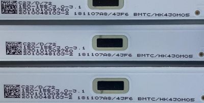 KIT DE LED'S PARA TV POLAROID (3 PIEZAS) / NUMERO DE PARTE 303HK430038 / HK43D08-ZC22AG-09 / BMTC/HK430M05 / E331251 / 2010048103-2 / 181107A8 / 230101009760 / PANEL PT430CT01 / MODELO PTV4317ILED - Imagen 3