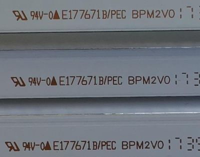 KIT DE LED'S PARA TV POLAROID (3 PIEZAS) / NUMERO DE PARTE  DLED43KJAH  3X8 / BPM2V0 / E177671B/PEC / 21006313 / M208/A4/H / PANEL LC430EGY (SK)(M3) / MODELO PTV43174KILED - Imagen 2