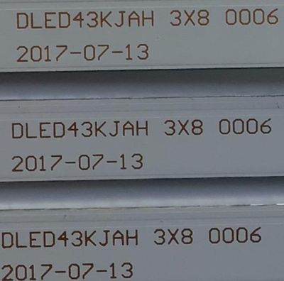 KIT DE LED'S PARA TV POLAROID (3 PIEZAS) / NUMERO DE PARTE  DLED43KJAH  3X8 / BPM2V0 / E177671B/PEC / 21006313 / M208/A4/H / PANEL LC430EGY (SK)(M3) / MODELO PTV43174KILED - Imagen 3