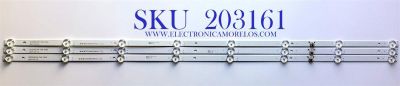 KIT DE LED'S PARA TV POLAROID (3 PIEZAS) / NUMERO DE PARTE  DLED43KJAH  3X8 / BPM2V0 / E177671B/PEC / 21006313 / M208/A4/H / PANEL LC430EGY (SK)(M3) / MODELO PTV43174KILED