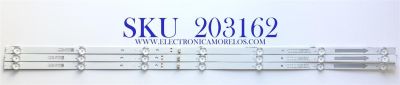 KIT DE LED'S PARA TV HITACHI (3 PIEZAS) / NUMERO DE PARTE  303TC430040 / TCL43D07-ZC62AG-03 / 4C-LB430T-ZC9 / TC430M13 / 200511BF1 / PANEL LVF430PADX E0090 / MODELO 43D33