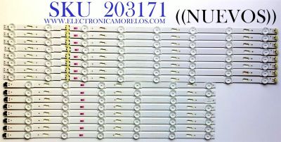 KIT DE LED'S NUEVO PARA TV SAMSUNG (16 PIEZAS) BN96-39667A / BN96-49668A / 39667A / 49668A / S_5U75_65_FL_R6_REV1.4_150514_LM41-00121E / S_5U75_65_FL_L8_REV1.4_150514_LM41-00121F / PANEL'S CY-GK065HGNVCH / CY-GK065HGNVEH / MODELOS UN65KU630D / UN65KU6300