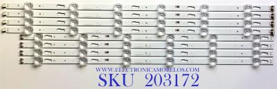KIT DE LEDS ORIGINAL PARA TV SAMSUNG 8 PIEZAS / NUMERO DE PARTE BN96-50458A / BN96-50459A / V0T7-580SMA-R0 / V0T7-580SMB-R0 / GS-AL2 / PANEL'S CY-BT058HGCV1H / CY-BT058HGPV1H / MODELOS UN58TU700D / UN58TU7000 / UN58TU700DFXZA / UN58TU7000FXZA XC04