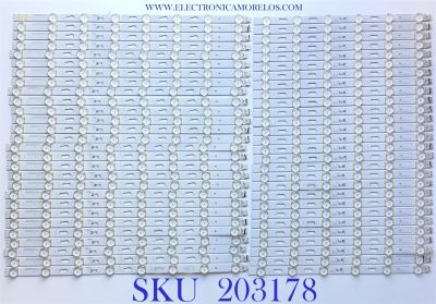KIT DE LED'S PARA TV SAMSUNG (56 PIEZAS) / NUMERO DE PARTE BN96-50372A / BN96-50373A / LM41-00969A / LM41-00968A / V0Q8-750MA-R0 / V0Q8-750MB-R0 / L1_Q80T_G5_FAM_M6(1)_R1.0_TBM_100 / L1_Q80T_G5_FAM_LR7(1)_R1.0_TBM_100 / PANEL CY-TT075FMLV4H / MODELO QN75