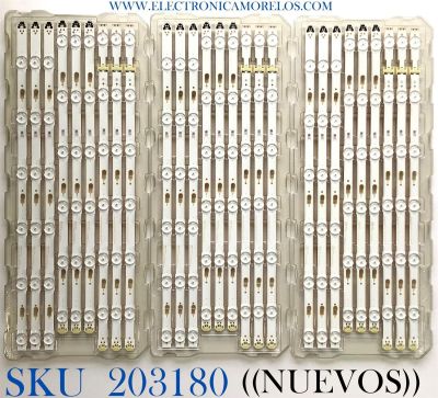 KIT DE LEDS PARA TV SAMSUNG NUEVOS / 27 PZ ORIGINAL / BN96-34763A / BN96-34764A / BN96-34765A / 34763A / 34764A / LM41-00121J  / PANEL CY-GJ075HGLVBH / MODELO UN75JU641DFXZA