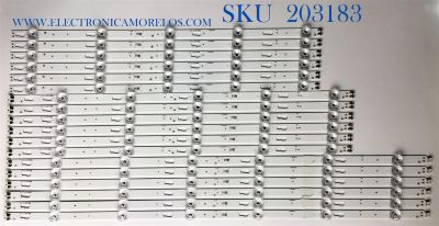 KIT DE LED'S PARA TV SAMSUNG ((18 PIEZAS)) / NUMERO DE PARTE 51025A / 51026A / 51027A / 85R00 / 85LR00 / 85MR00 / SVC850A06_L / SVC850A06_R / SVC850A06_M / MODELOS UN85TU80 / UN85TU70 / UN85CU7000B / UN85CU7000D / UN85CU7000 / UN85TU690 / BE85C-H / LH85