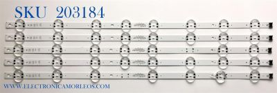 KIT DE LED'S PARA TV LG (5 PIEZAS) / NUMERO DE PARTE EAV64997601 / 190917 / E469119 / PANEL'S NC600DQE-VSHP7 / NC600DQE-VSHP1 / MODELOS 60UN7000PUB.BUSMLKR / 60UM6900PUA.BUSNLOR / BUSNDOR 