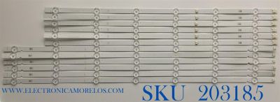 KIT DE LED'S PARA TV SONY BRAVIA ((12 PIEZAS)) / NUMERO DE PARTE I-6500SY80131 / I-6500SY80131-L-V2 / I-6500SY80131-R-V2 / N65RFB3GM / N65LFB3GM / DISPLAY HV650QUB-N9K / MODELOS XBR-65X800G / XBR65X800G / KD-65X750H / KD65X750H / KD-65X75CH / KD65X75CH