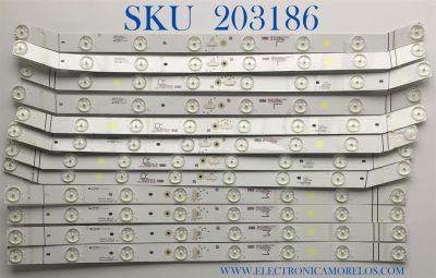 KIT DE LED'S PARA TV TCL (12 PIEZAS) / NUMERO DE PARTE 55HR330M08 / 55HR330M08B5 V4 / 55HR330M08C5 V4 / 55HR330M08A5 V4 / 4C-LB5508-HR11J / 4C-LB5508-HR08J / 4C-LB5508-HR12J / PANEL LVU550NDJL CD9W00 / MODELO 55S535
