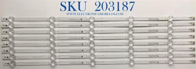KIT DE LED'S PARA TV VIZIO 8 PIEZAS ORIGINALES / NUMERO DE PARTE JL.D65051330-202AS-M / JL.D65051330-202AS-M V02 / PANEL V650DJ4-D03 / MODELOS V655-H19  LIAIZCNW / LINIZCNW / LINIZCRW / V655-H9  LINIZCKW / V655-H9