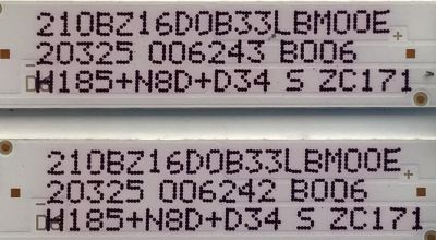 KIT DE LED'S PARA TV VIZIO (2 PIEZAS) / NUMERO DE PARTE LBM550M0802 / 210BZ16D0B33LBM / EVERLIGHT LBM550M0802-SP-3(HF)(0) / EVERLIGHT LBM550M0802-SP-4(HF)(0) / PANEL TPT550U1-QVN05.U MODELOS V555-H1 / V555-H11 LTMWZHLW / LTCWZHLW / V555-G1  LTCWYINW - Imagen 3