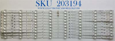 KIT DE LED'S PARA TV TCL (10 PIEZAS) / NUMERO DE PARTE TCL-65D8-3030-8X8EA / TCL-65D8-3030-8X8EA-A-LX20190328.VER.2 / 4C-LB6508-YH / PANEL LVU650NEBL CD9W10 / MODELOS 65S525 / 65S4