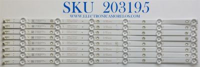 KIT DE LED'S PARA TV TOSHIBA (8 PIEZAS) / NUMERO DE PARTE 4708-K55WDC-A4113N01 / K550WDC1 A4  / 471R1P62 / E466169 / PANEL K550WDCRA-UK350A7 / MODELO 55LF621U21