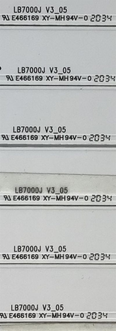 KIT DE LED'S PARA TV VIZIO (12 PIEZAS) / NUMERO DE PARTE LB7000J / LB7000J V3 05 / LB7000J V4 05 / E466169 / PANEL SD700DUS-5 / SD700DUA-5 / SD700DUS-5 / MODELO V705-H13 / V705-H3 - Imagen 2