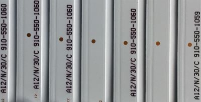 KIT DE LED'S PARA TV WESTINGHOUSE / ELEMENT (11 PIEZAS) / 3P55UK008-A0 / 3P55UK009-A0 / 0355UK009 / 0355UK010 / 0355UK006 / 0355UK007 / E469119 / PANEL T550-0UK-DLED / MODELO WA55UFA1001 G0V0Q / EL4KAMZ5517 - Imagen 2