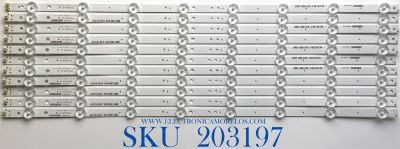 KIT DE LED'S PARA TV WESTINGHOUSE / ELEMENT (11 PIEZAS) / 3P55UK008-A0 / 3P55UK009-A0 / 0355UK009 / 0355UK010 / 0355UK006 / 0355UK007 / E469119 / PANEL T550-0UK-DLED / MODELO WA55UFA1001 G0V0Q / EL4KAMZ5517
