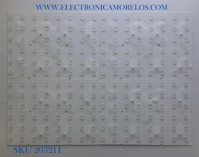 KIT DE LED'S PARA TV SAMSUNG (10 PIEZAS) / NUMERO DE PARTE BN96-50725A / BN97-16841A / 50725A / C450A-02 LM41-00957A / BN41-02768A / 20Y_Q90T_55 / PANEL CY-TT055FLLV2H / CY-TT055FLAV5H / MODELO QN55Q90TAFXZA