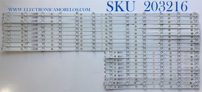 KIT DE LED'S PARA TV VIZIO (20 PIEZAS) / NUMERO DE PARTE LB5514N / LB5514N V0_00 / LB5514N V1_00 / 300F3000003M / 210BZ12DLB339CM03L / 210BZ06DRB339CM03L / PANEL TPT550U1-QVN05.U REV:S5DB1J / MODELOS M55Q7-H1 / M55Q7-H1 LTCWZXKW   